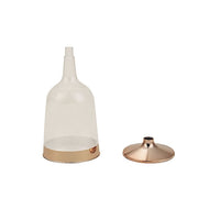 12 pcs 6.5 oz Clear with Rose Gold Rim Goblets Glasses - Disposable Tableware DSP_CUWN002_8_CLRG2