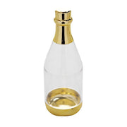 12 pcs 6" tall Mini Champagne Bottles Favor Holders - Clear and Gold PLTC_FIL_002_GOLD