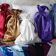 12 pcs 6x9" Satin Bags with Pull String