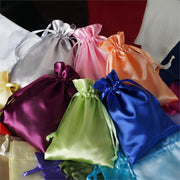 12 pcs 6x9" Satin Bags with Pull String