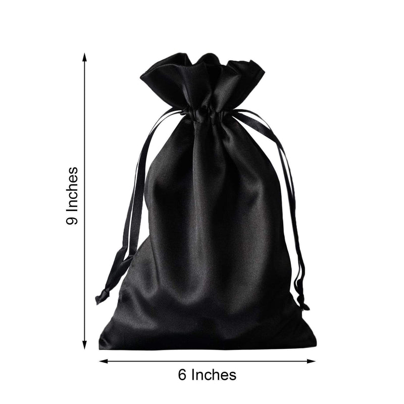 12 pcs 6x9" Satin Bags with Pull String