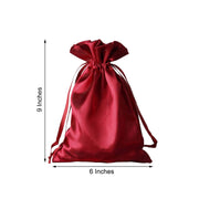 12 pcs 6x9" Satin Bags with Pull String