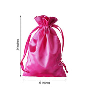 12 pcs 6x9" Satin Bags with Pull String