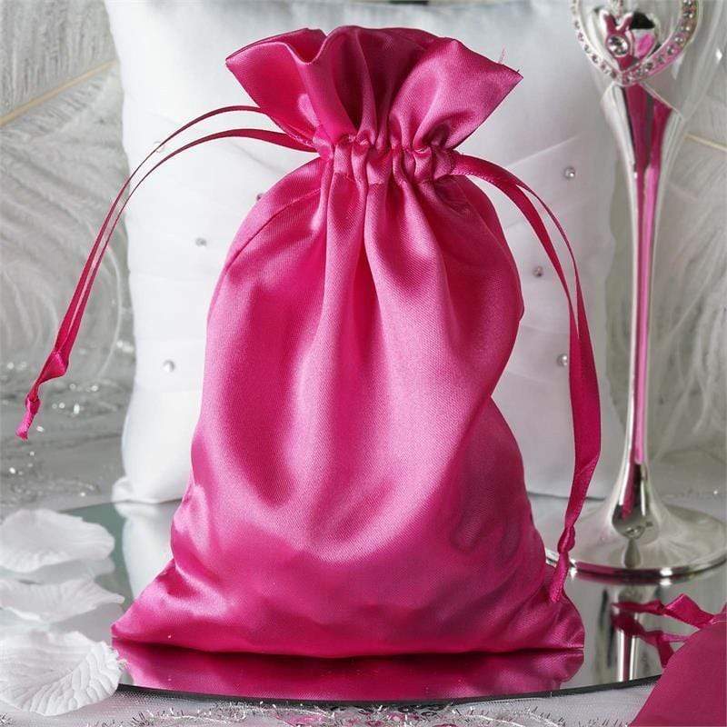12 pcs 6x9" Satin Bags with Pull String