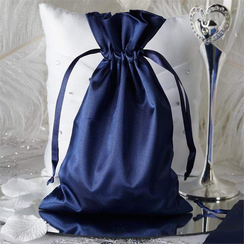 12 pcs 6x9" Satin Bags with Pull String