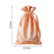 12 pcs 6x9" Satin Bags with Pull String