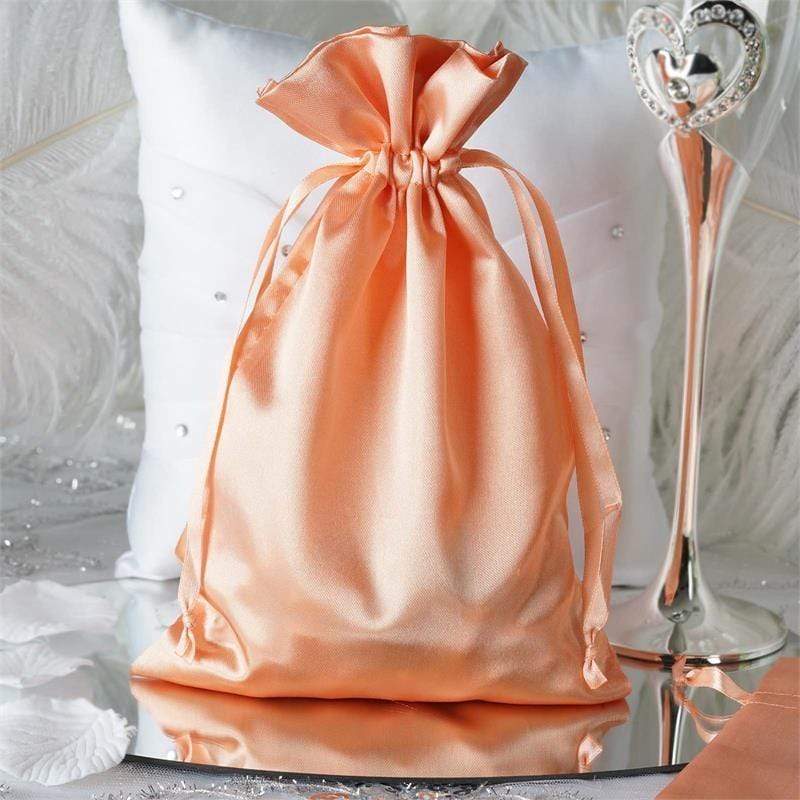 12 pcs 6x9" Satin Bags with Pull String