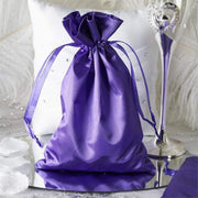 12 pcs 6x9" Satin Bags with Pull String