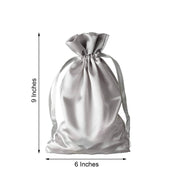 12 pcs 6x9" Satin Bags with Pull String