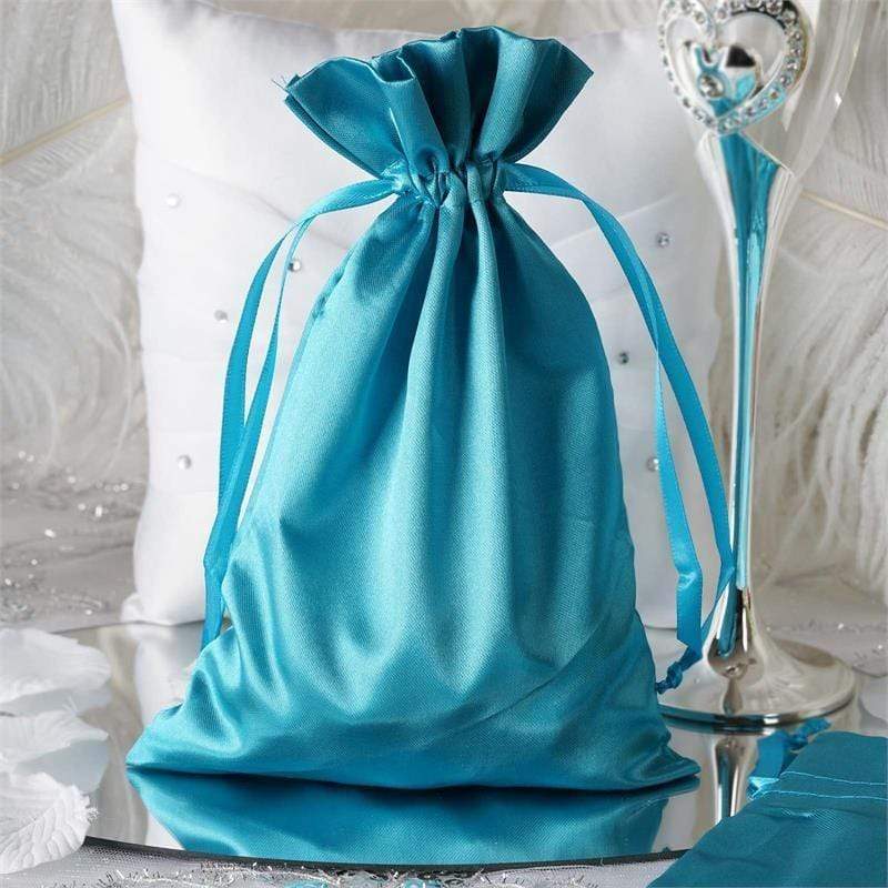 12 pcs 6x9" Satin Bags with Pull String