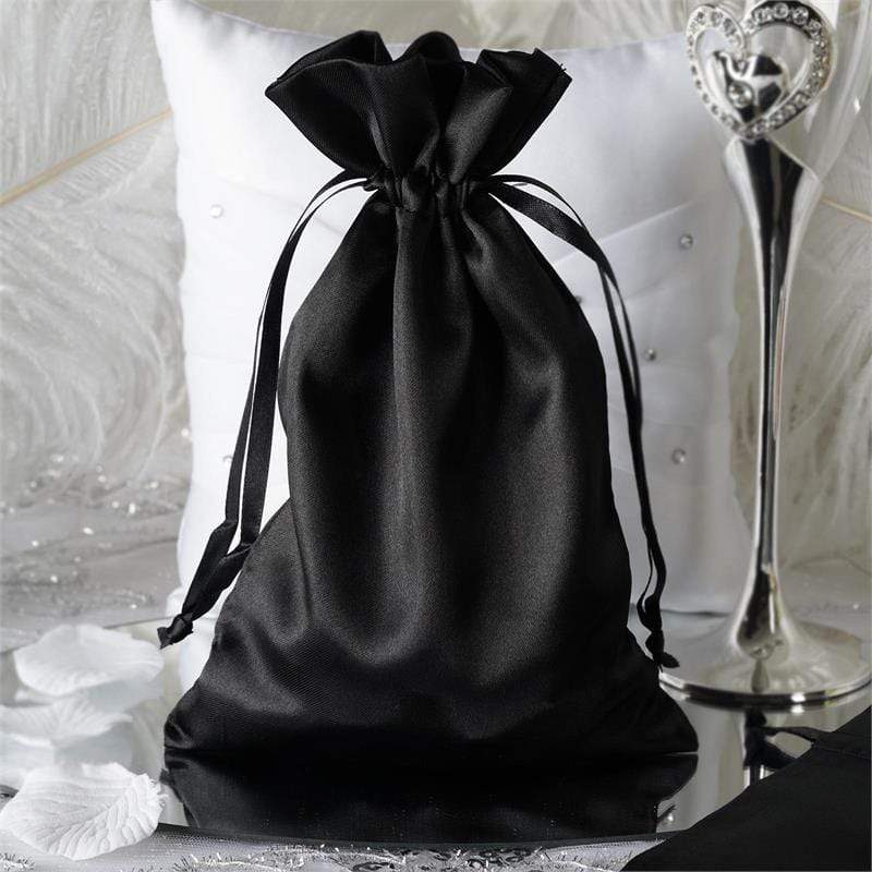 12 pcs 6x9" Satin Bags with Pull String