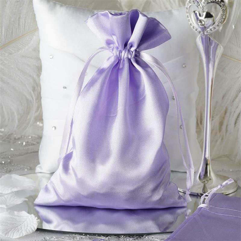 12 pcs 6x9" Satin Bags with Pull String