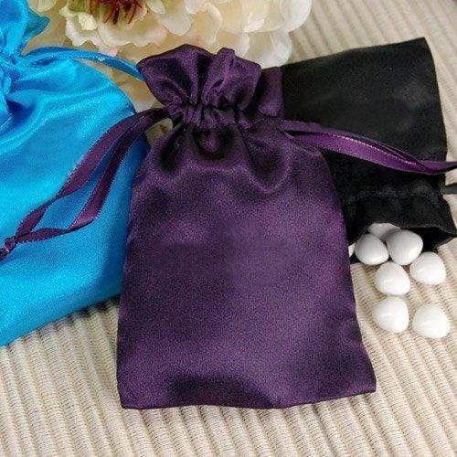 12 pcs 6x9" Satin Bags with Pull String