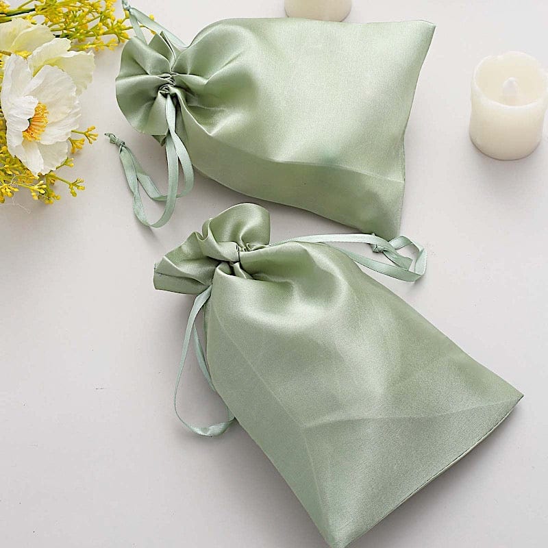 12 pcs 6x9" Satin Bags with Pull String