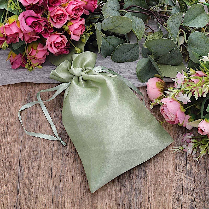 12 pcs 6x9" Satin Bags with Pull String