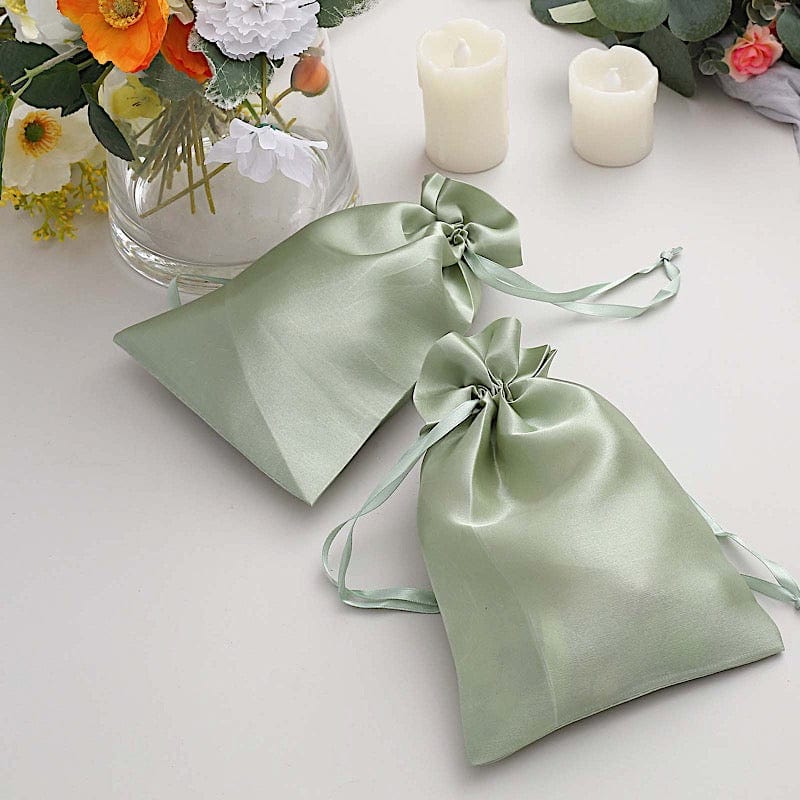 12 pcs 6x9" Satin Bags with Pull String