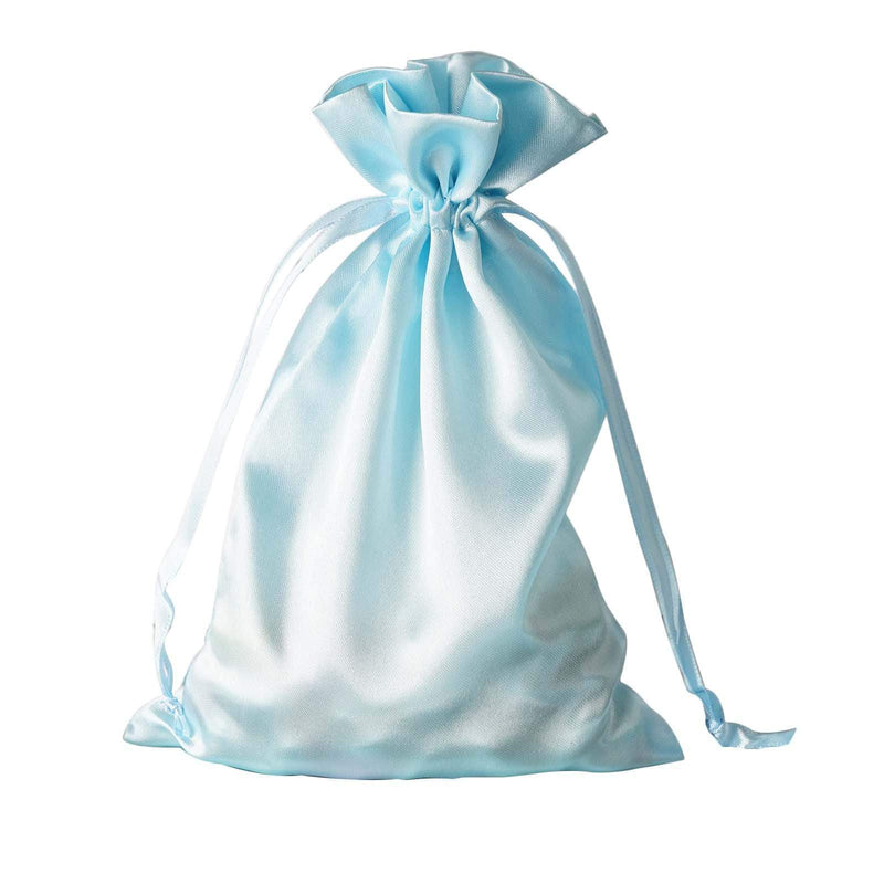 12 pcs 6x9" Satin Bags with Pull String BAG_SB_6X9_BLUE