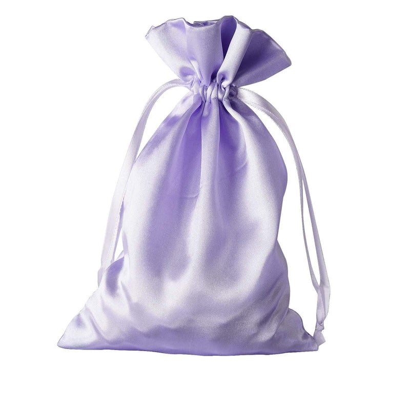 12 pcs 6x9" Satin Bags with Pull String BAG_SB_6X9_LAV