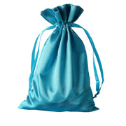 12 pcs 6x9" Satin Bags with Pull String BAG_SB_6X9_TURQ