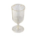 12 pcs 7 oz. Gold Glittered Clear Champagne Plastic Glasses - Disposable Tableware PLST_CU0056_CLRG