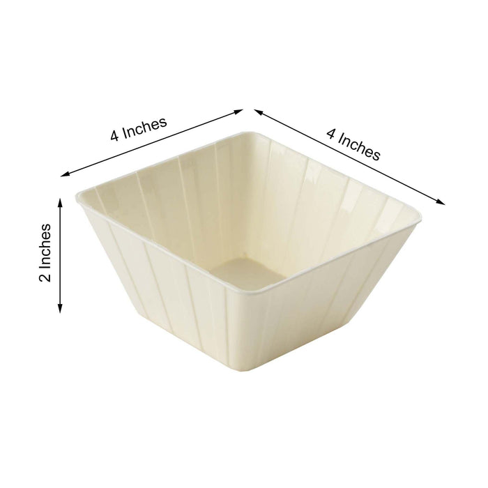 12 pcs 7 oz. Striped Plastic Bowls - Disposable Tableware