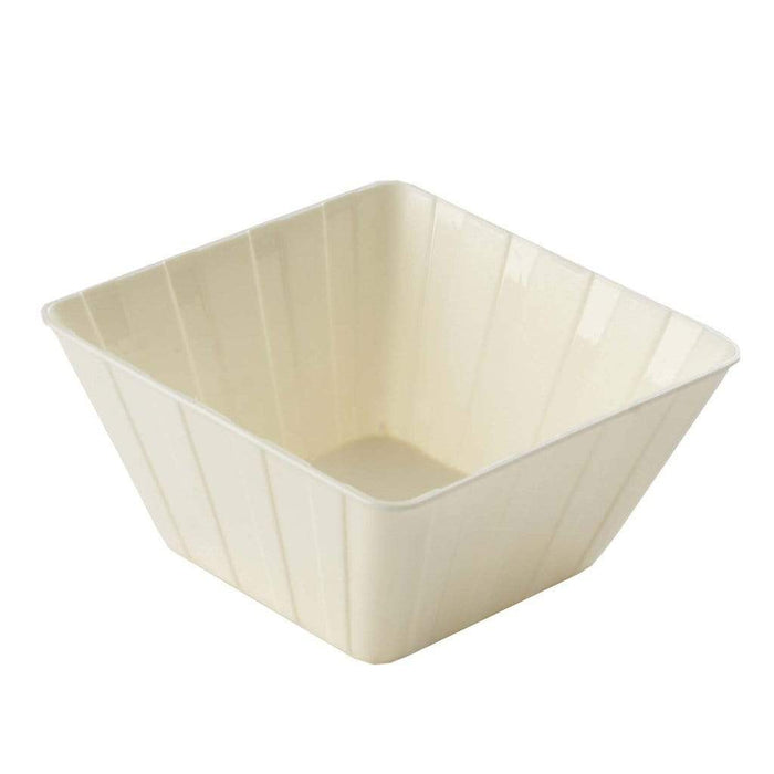 12 pcs 7 oz. Striped Plastic Bowls - Disposable Tableware PLST_BOW02_IVR