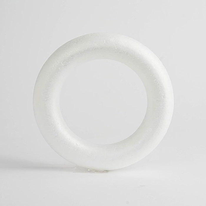 12 pcs 8" Foam Rings Crafts DIY Arts Wholesale Supplies - White FOAM_CIRCLE_08