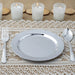 12 pcs 8" Silver Plastic Round Dessert Appetizer Plates - Disposable Tableware PLST_PLA0089_SILV