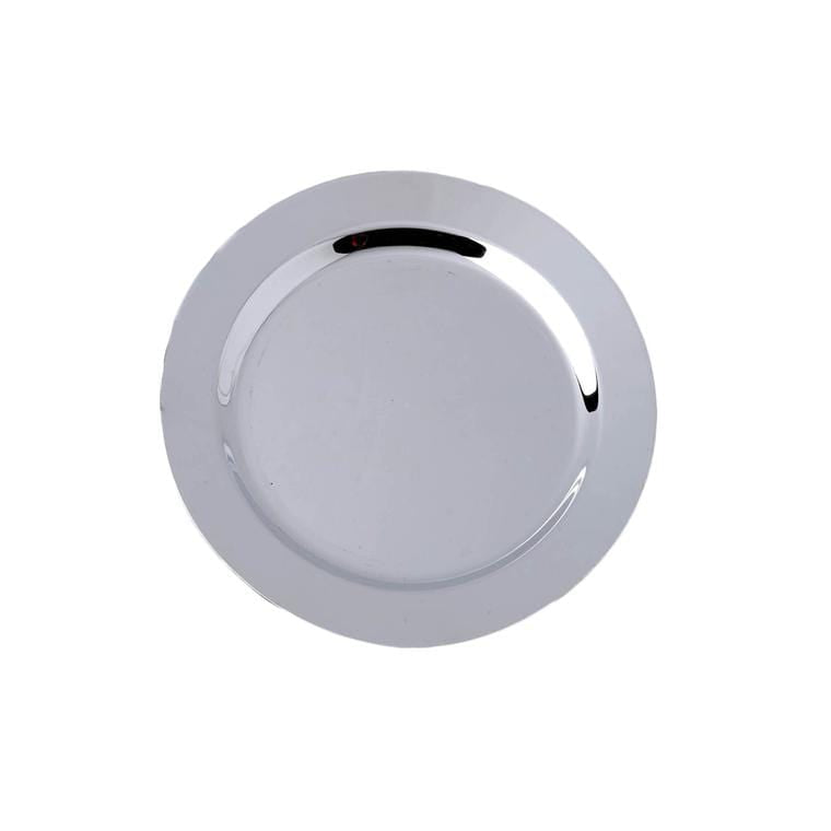 12 pcs 8" Silver Plastic Round Dessert Appetizer Plates - Disposable Tableware PLST_PLA0089_SILV