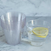 12 pcs 9 oz. Glittered Wine Cocktail Plastic Glasses - Disposable Tableware