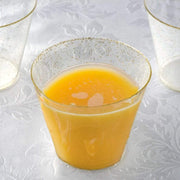 12 pcs 9 oz. Glittered Wine Cocktail Plastic Glasses - Disposable Tableware