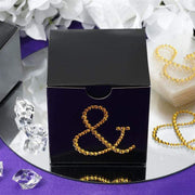 12 pcs Ampersand Symbol "&" Rhinestones Gem Stickers - Gold DIA_RSTLRT03_AND
