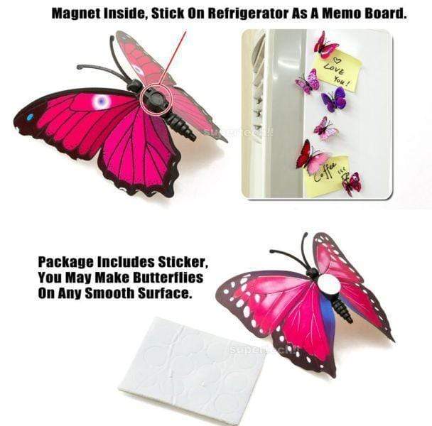 12 pcs Assorted 3D Butterflies DIY Room Decals Wall Stickers