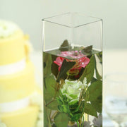 12 pcs Glass Square Vases Wedding Centerpieces - Clear