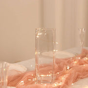 12 pcs Glass Square Vases Wedding Centerpieces - Clear