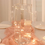 12 pcs Glass Square Vases Wedding Centerpieces - Clear