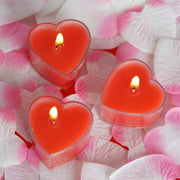 12 pcs Heart Votive Tealight Candles for Wedding Parties