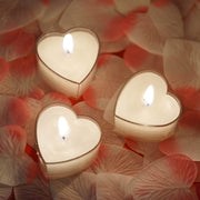 12 pcs Heart Votive Tealight Candles for Wedding Parties