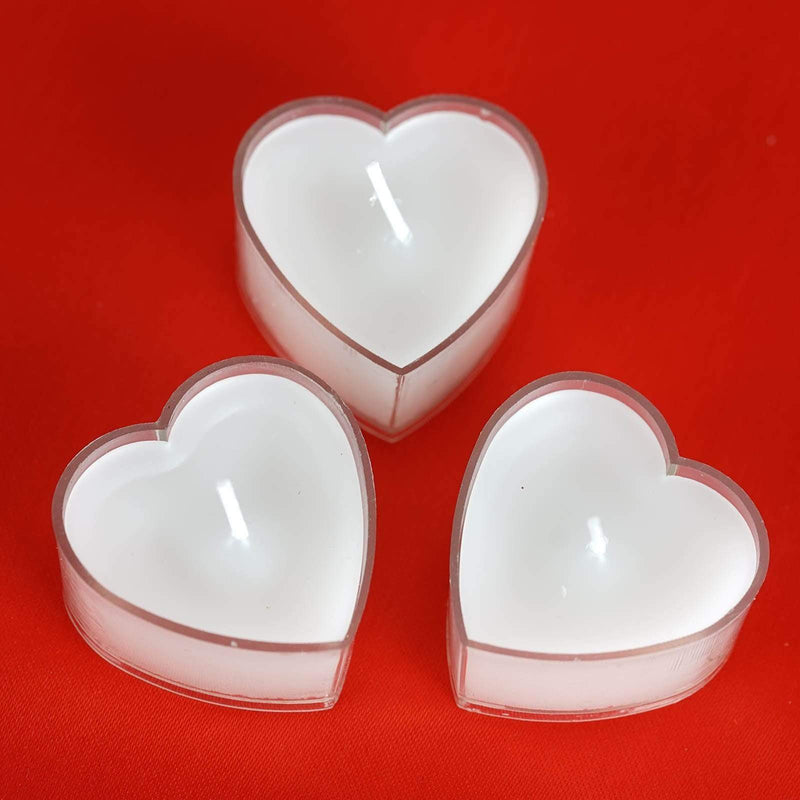 12 pcs Heart Votive Tealight Candles for Wedding Parties