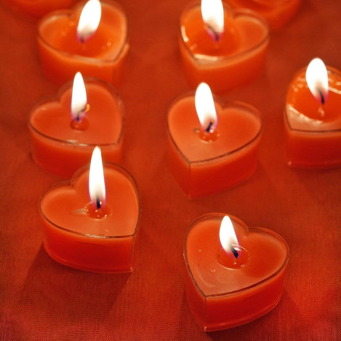 12 pcs Heart Votive Tealight Candles for Wedding Parties