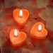 12 pcs Heart Votive Tealight Candles for Wedding Parties