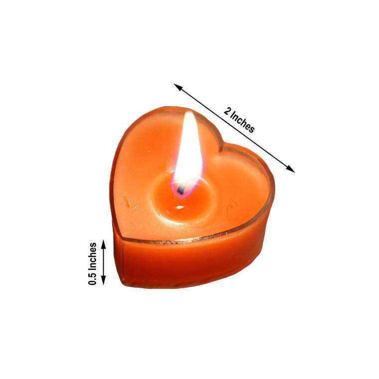 12 pcs Heart Votive Tealight Candles for Wedding Parties