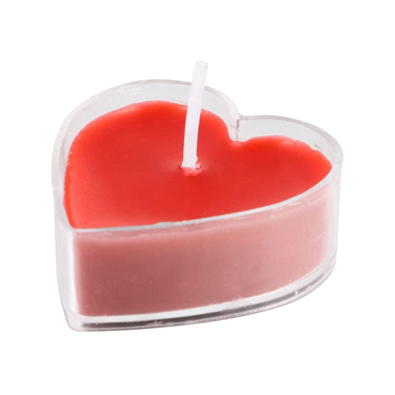 12 pcs Heart Votive Tealight Candles for Wedding Parties CAND_HRT01_RED