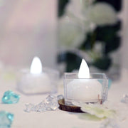 12 pcs LED Tealight Floating Candles Lights - White LED_TEA01_WHT