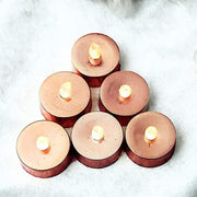 12 pcs LED Tealight Metallic Candles Lights