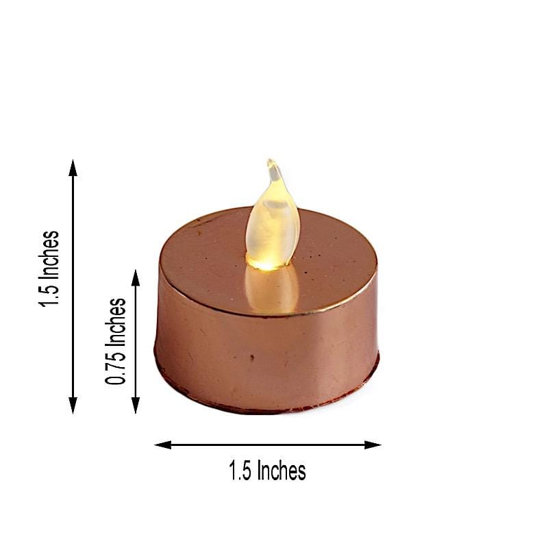 12 pcs LED Tealight Metallic Candles Lights