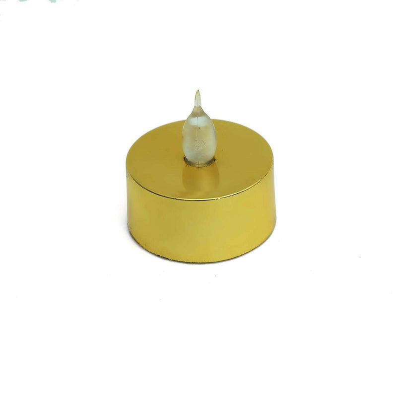 12 pcs LED Tealight Metallic Candles Lights LED_CAND_TL003_GOLD