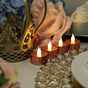 12 pcs LED Tealight Metallic Candles Lights - Silver