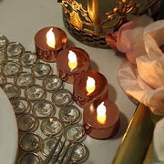 12 pcs LED Tealight Metallic Candles Lights - Silver