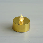 12 pcs LED Tealight Metallic Candles Lights - Silver